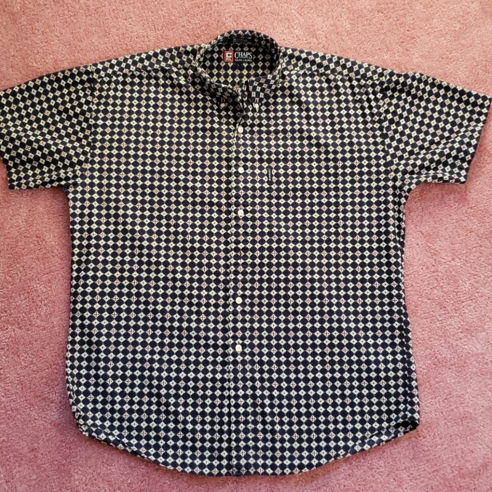 VTG Chaps Ralph Lauren Geometric Design Shirt